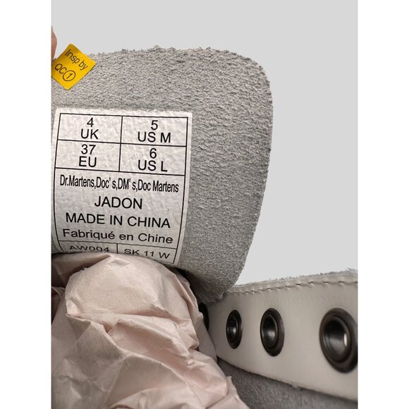 Dr. Martens SIZE 9 Jadon White Platform Boots Combat Lace-Up Chunky Sole - Picture 10 of 12